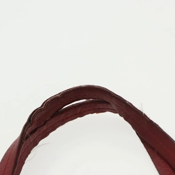 Salvatore Ferragamo Tote Bag Leather Red Gold Auth 102115 - Picture 9 of 16